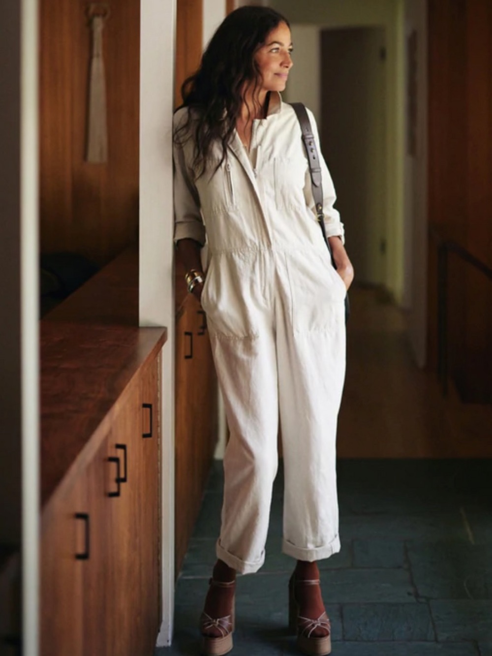 Outerknown Natural Utility Jumpsuit XS